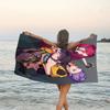 1pc KPop Demon Hunters11 Beach Towel, Beach and Seaside Swimming Pool Equipment, Fashion Pattern, Rectangular, Travel Essentials