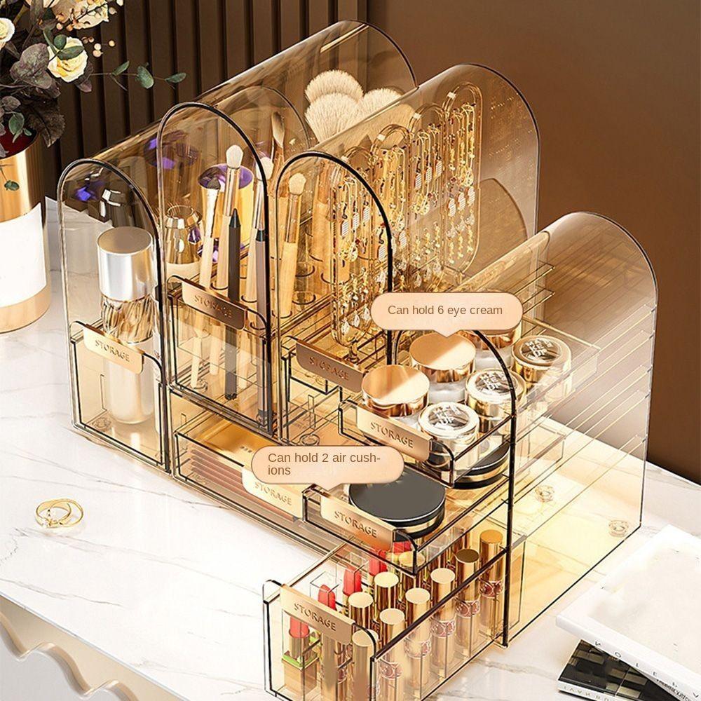 Transparent Jewelry Display Rack Dustproof Lipstick Box Acrylic Cosmetics Storage Box for Home