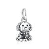 Original 925 Silver Charm Bead Love Dog Cat Paw Panda Firefly Pendant Charms Fit Bracelets Necklaces Women Jewelry