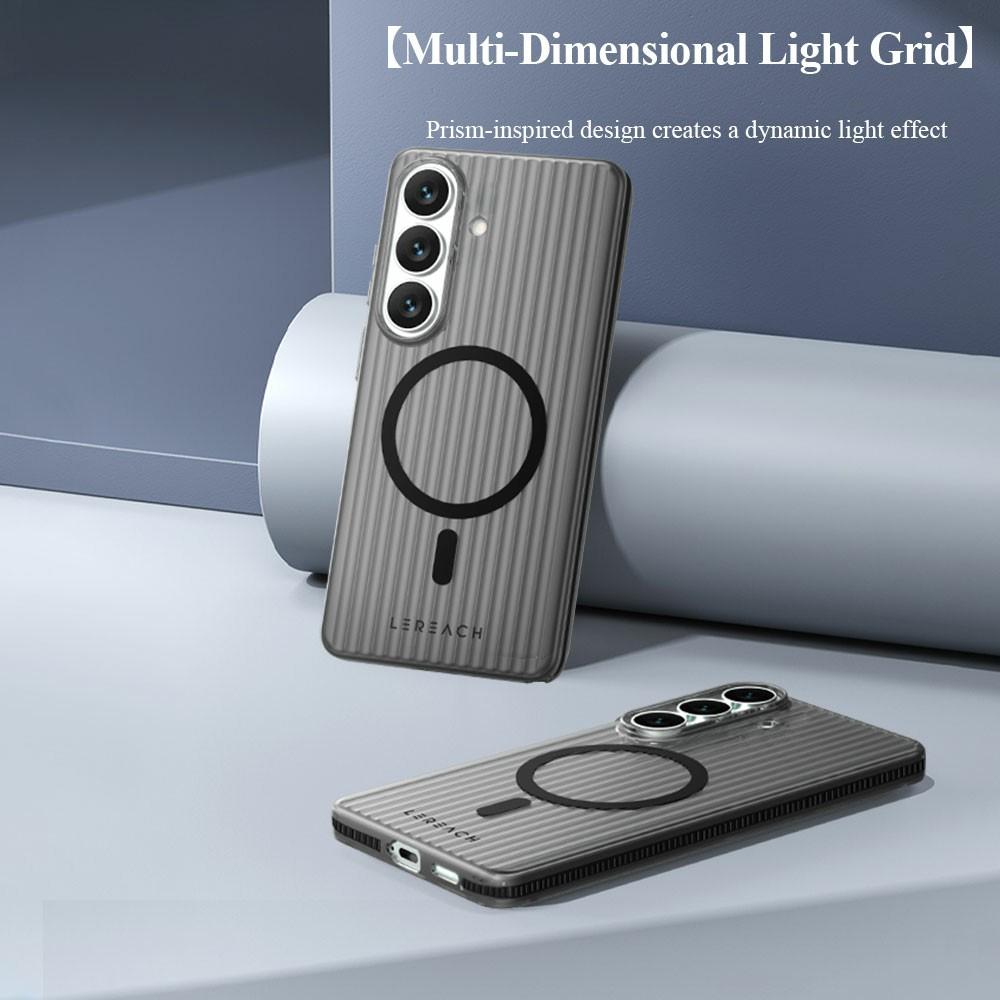 LEREACH TOC Series for Samsung Galaxy S26+ Magnetic Case Flowing Grid PC Phone Cover