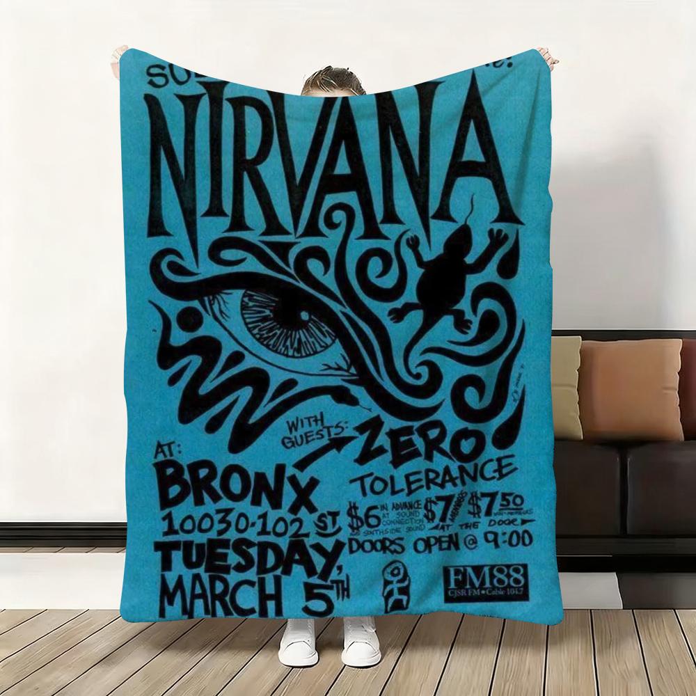 Группа Hot N-Nirvana Классический фильм Плед из фланели Пушистое Мягкое Одеяло Теплый Приятный к коже Плед для Дивана Кровати Офиса Сна Зима