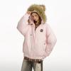 Hooded big fur collar cotton-padded clothes for men and women, couple jackets, thickened warm cotton-padded jackets, short tooling cotton-padded clot