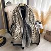 Autumn And Winter Imitation Cashmere Scarf Floral Thousand Bird Grid High-End Double-Sided Scarf Shawl Versatile Woman