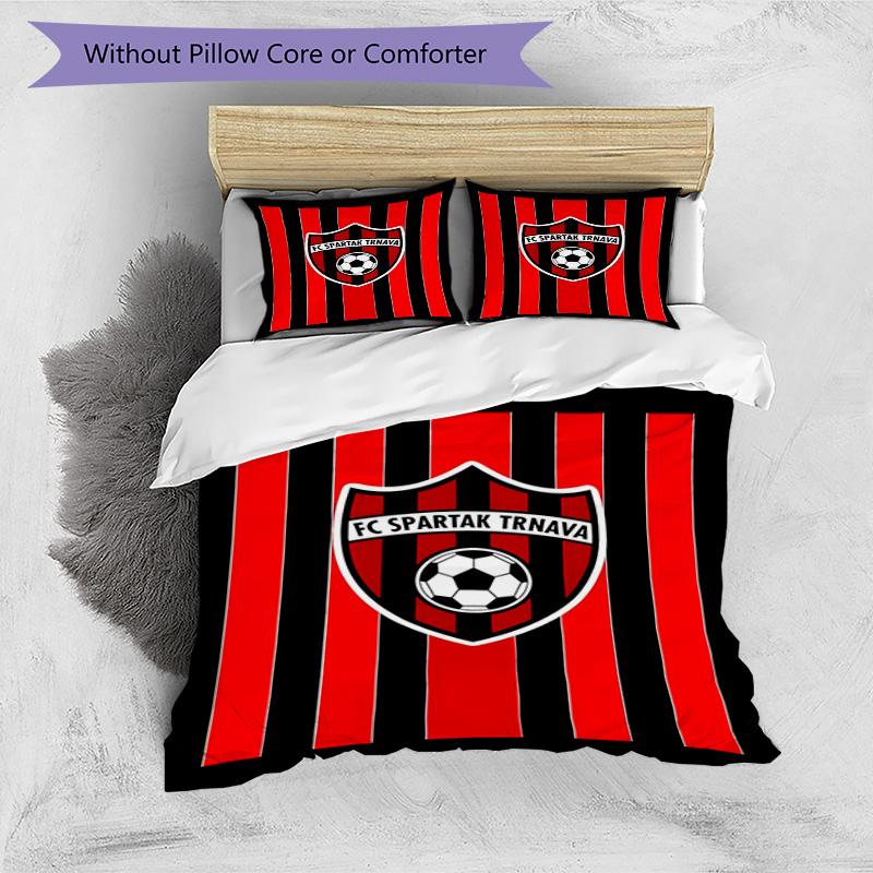 Star Soccer Emblem Printed Pattern Duvet Cover Set – includes 1 duvet cover and 2 matching pillowcases Bedroom decor Christmas gifts