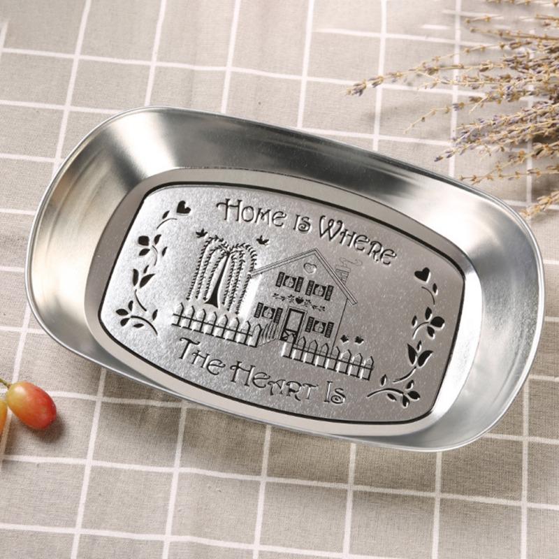 Изношенный поднос, корзина для хранения посуды, тарелка с сухими фруктами, ретро-гостиная, кухня, поднос для закусок, фруктов, пасторальная хижина