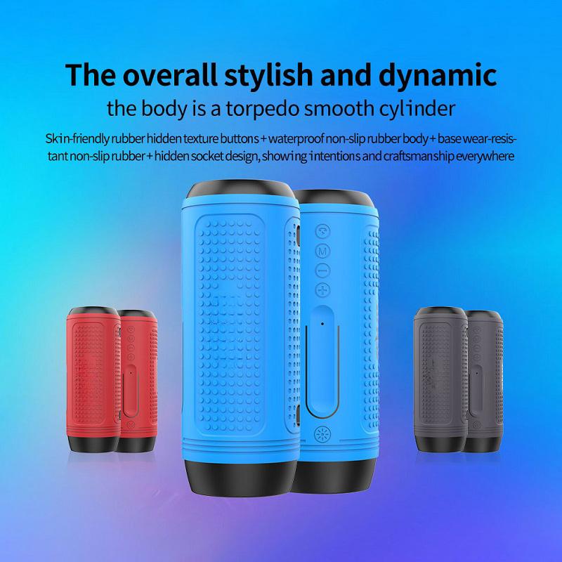 A1 Беспроводная Bluetooth-колонка с FM-радио, портативная велосипедная мини-колонка с фонариком для занятий спортом на открытом воздухе