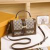 New Women's Bag Retro Printed Letter Handbag Versatile Women's Small Square Bag Shoulder Messenger Bag