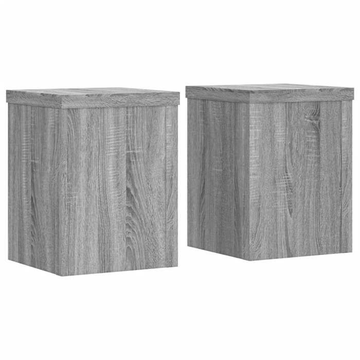 VidaXL Plant Stands 2 Pcs Sonoma Grey Engineered Wood, Flower Stand, Pot Stand, Plant Support 852893