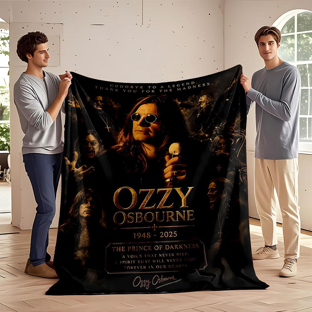 Ozzy Osbourne Tribute Blanket for all seasons blanket lunch break throw gift
