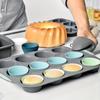 Heat Resistant Silicone Loaf Bread Muffin Donut Cake Baking Tray Oven Baking Pan Silicone Bakeware Set Silicone Cake Pan Set