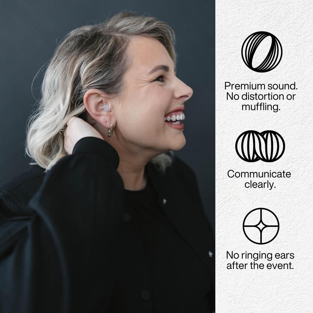 Беруши EarPeace Music PRO для прослушивания музыки в прямом эфире Легкие и безопасные 2 шт. из 6 Защита органов слуха во время концертов и высокий уровень звукоизоляции