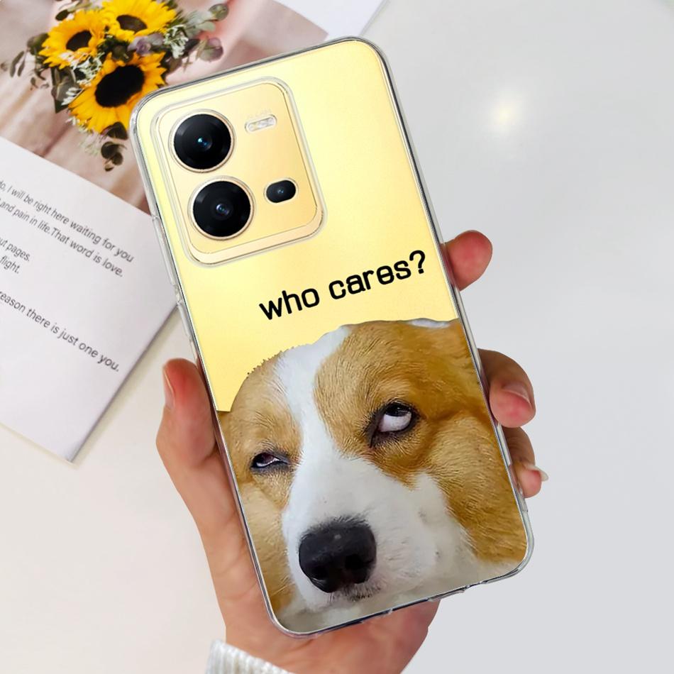 Чехол для Vivo V25 5G Vivo V25e V 25 25E 4G V2202 V2201 Милый узор с пандами и цветами Мягкий силиконовый ТПУ чехол для телефона