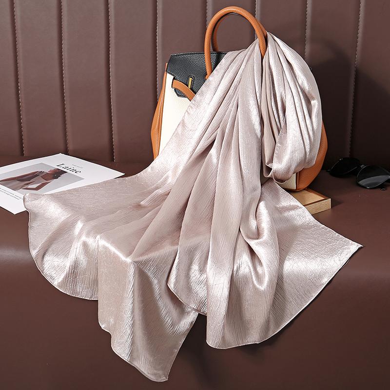 Большой размер шелковистый шарф с пятнами для женщин, простой платок, роскошный хиджаб, длинная бандана, вечернее платье, шали и накидки