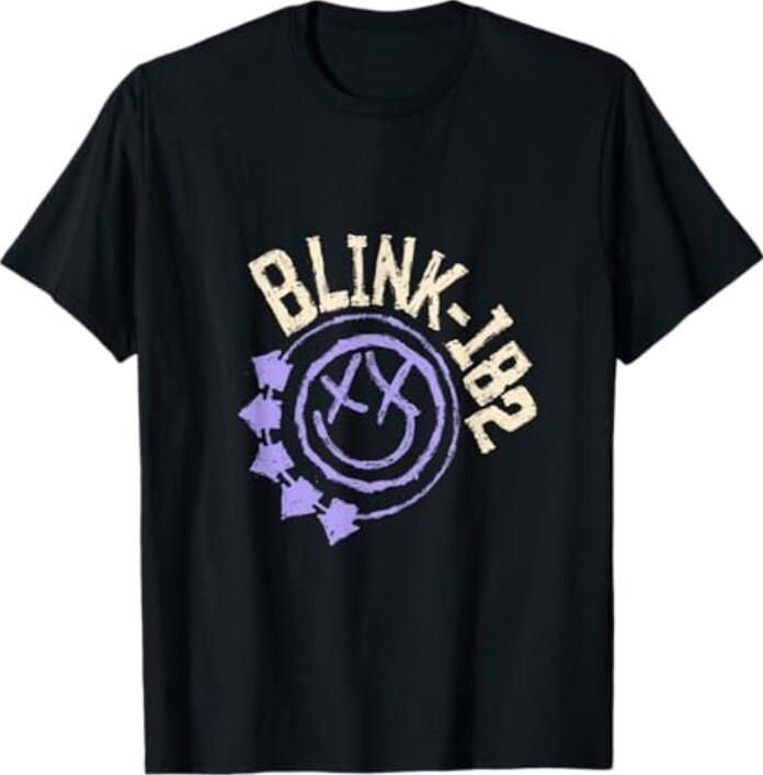 Официальная фиолетовая футболка со смайликом Blink-182