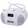 Ohm Denki AudioComm CD Radio Cassette Player Portable Outlet Dry Battery Radio Cassette Deck Cassette Tape Recording and Playback White OHM RCD-320N-W