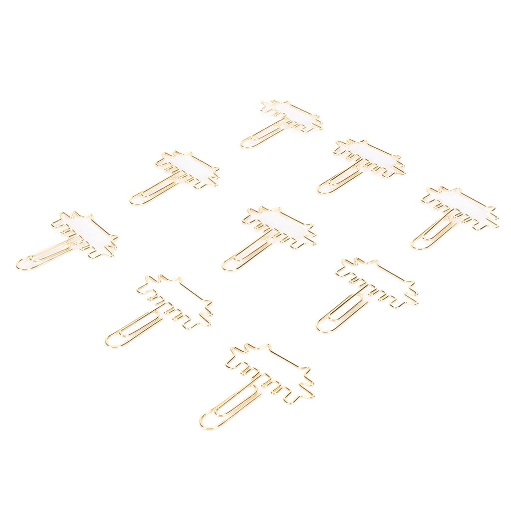 100Pcs Cute Paper Clips Metal Electroplating Multifunction Small Planner Clips with Storage Box for 