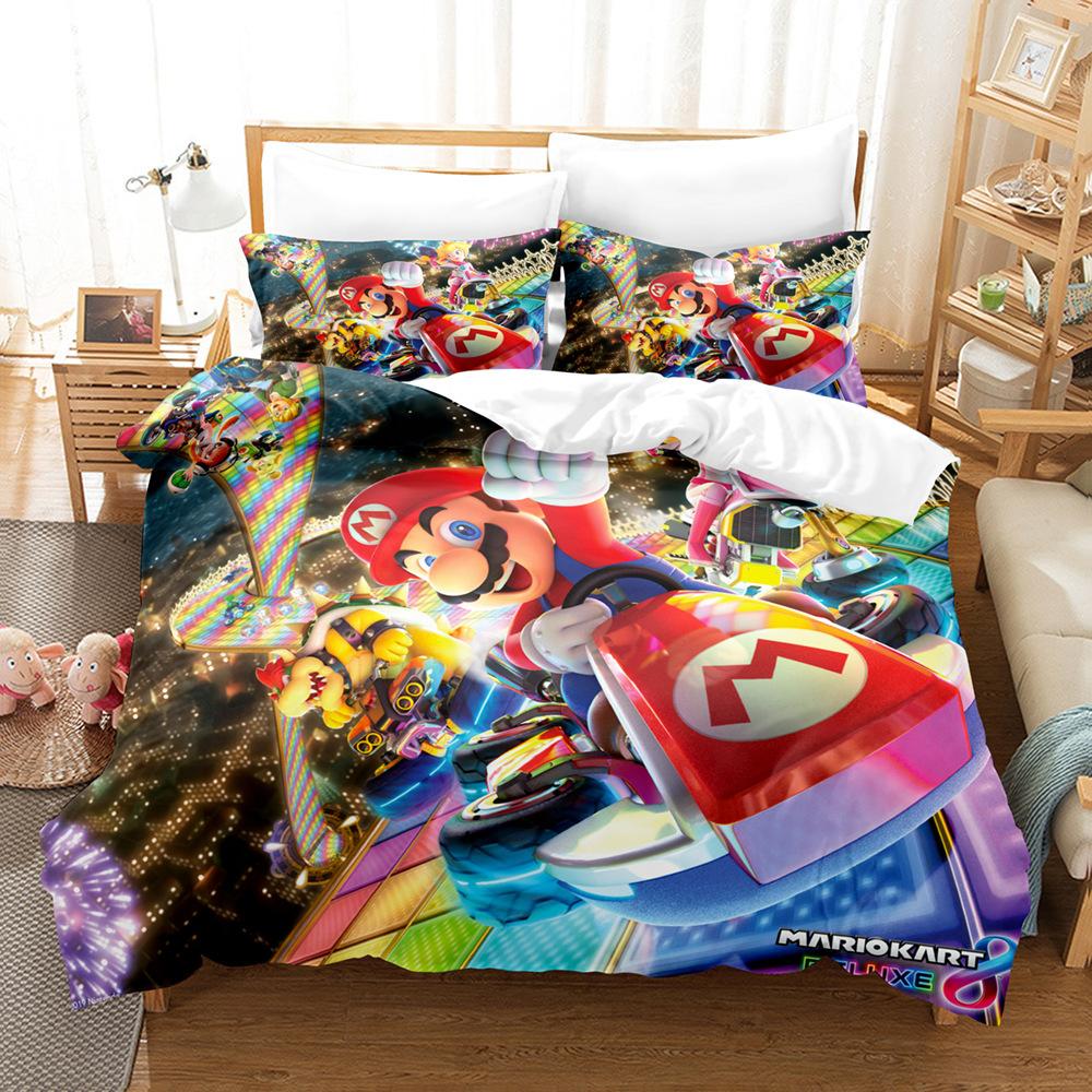 Children'S Animation 3D Digital Printing Three-Piece Set Animation Three-Piece Set Home Textile Bed Sheet Kit