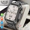 LIGE New Smart Watch 2.1inch GPS Track Bluetooth Call Sports Smart Bracelet With Three Straps And Wireless Charging Smart Watch Z85Max
