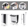 Kitchen Wall-mounted Folding Trash Can Household Cabinet Hanging Storage Trash Basket Creative Classification Hanging Trash Can