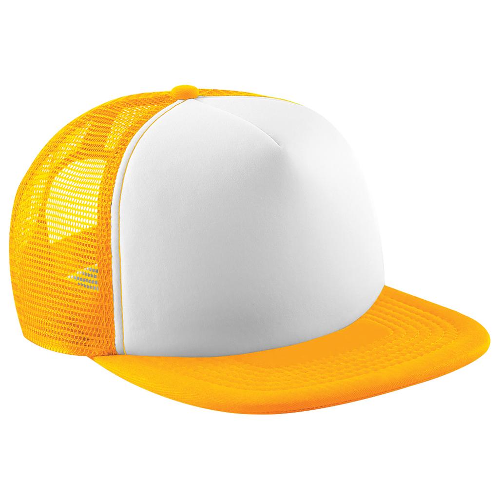 Beechfield Винтажная простая кепка Trucker с застежкой-молнией сзади