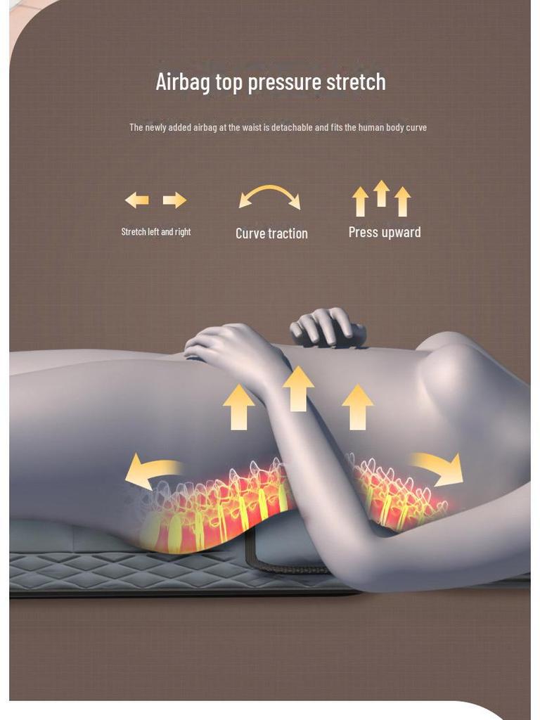 Массажная подушка с подогревом всего тела и воздушной подушкой для плеч, шеи и талии