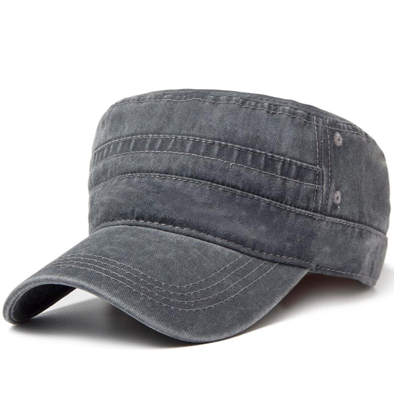 Винтажная мужская военная кепка весна-лето модные армейские плоские шляпы для мужчин повседневные стираные хлопковые солнцезащитные бейсболки