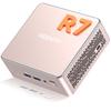 Мини-ПК R7 A5 с AMD Ryzen 7 5825U, более чем в 3 раза быстрее, чем 35 дБ, бесшумное охлаждение для сосредоточенной работы, 128 ГБ ОЗУ, 10 ТБ SSD, Win11 Pro, подлинный японский проверенный SD