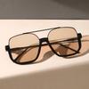 1 пара женских модных декоративных очков с большой оправой и двойной переносицей, подходящих для повседневного использования