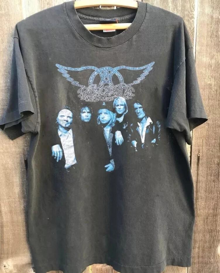 Aerosmith Band Shirt Aerosmith Retro Style Charcoal Tshirt Unisex S5XL Unisex T-Shirt Graphic Tee