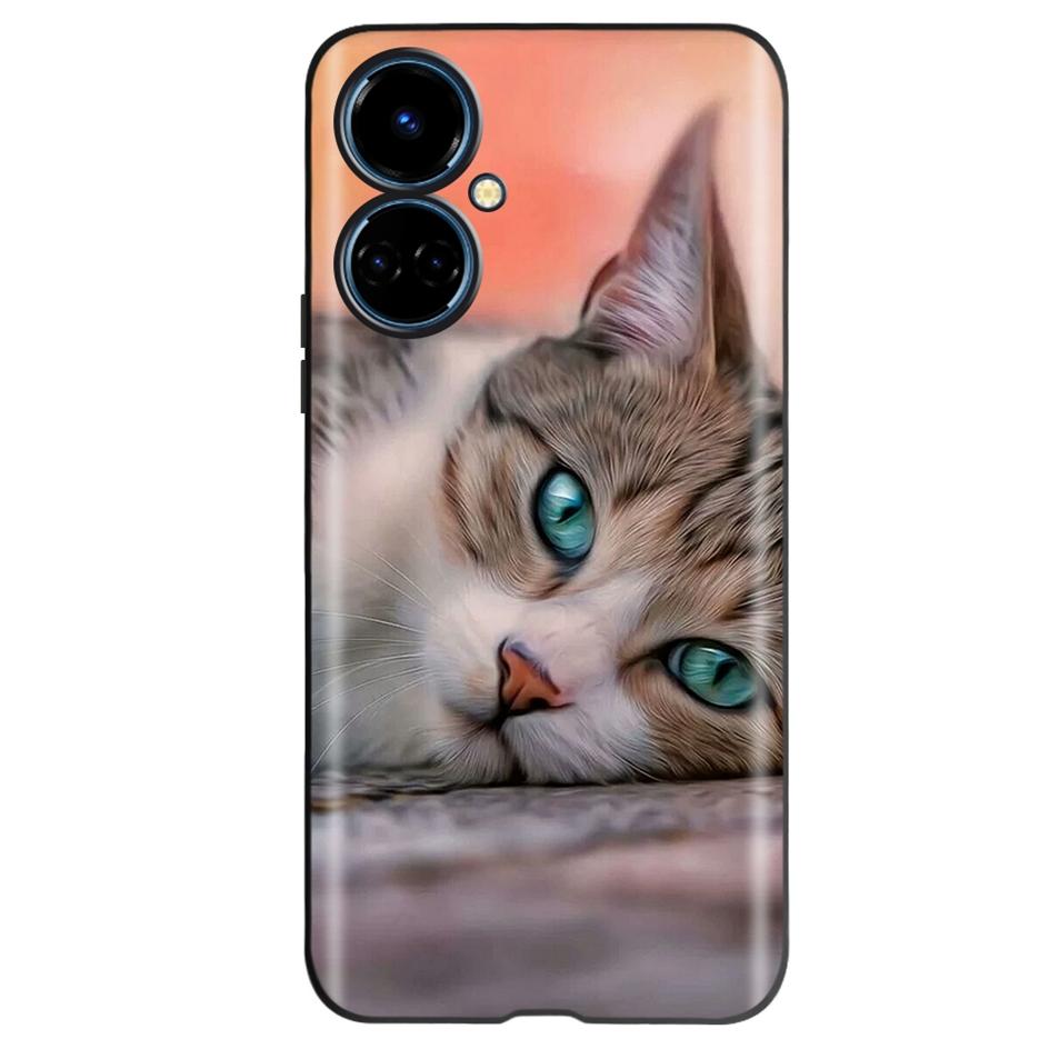 For Tecno Camon 19 Case Cute Cat Butterfly Soft Silicone Matte Cover Phone Case For Tecno Camon 19 Pro 5G Camon19 Neo 6.8'' Bags