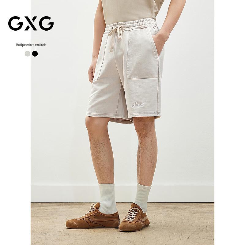 Мужские классические прямые хлопковые шорты GXG с вышивкой