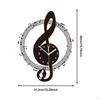 Music Note Wall Clock Hanging Home Decor. Decoration. Acrylic Ornament for Bathroom,