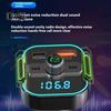 Автомобильное зарядное устройство с двумя портами и Bluetooth-совместимым передатчиком для быстрой зарядки мощностью 54 Вт, шумоподавлением CVC, дисплеем напряжения, голосовым помощником, автомобильным адаптером