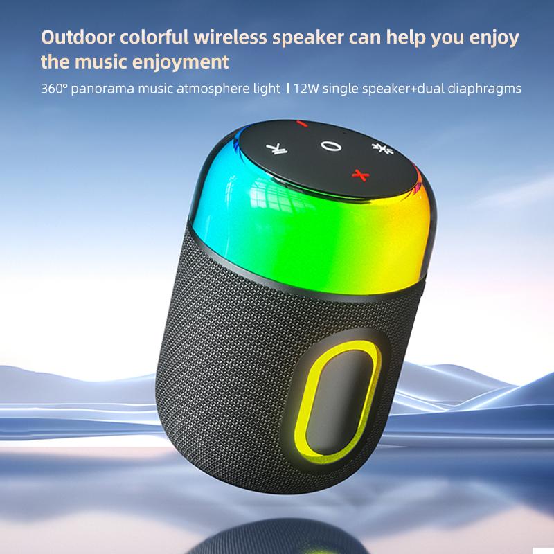 Brand Quality 10w Powerful Bass Portable RGB Light Speaker EBS-709 Bluetooth 5.3 Wireless Music Boombox 2000mah