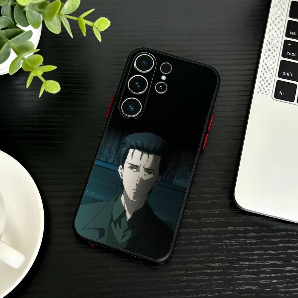Чехол для телефона T-Rintaro Okabe STEINS DATE Для Samsung S26,S25,S24,S23,S22,S21,S20,Plus,Fe,Lite,Другие Черный Чехол