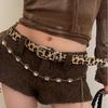 Fashion Leopard Print Snake Skin Versatile Belts for Women Adjustable Buckle Belt Soft PU Leather Belts Casual Jeans Decoration