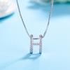 Simple H Letter Necklace Short Collarbone Chain Femininity Mori Student Necklace Tide Diamond Pendant