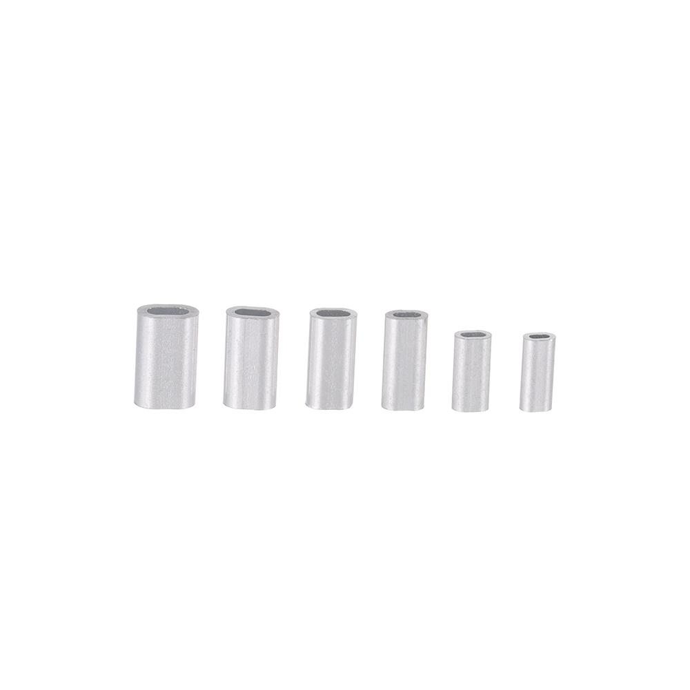 Stainless Steel Line Crimping Sleeves Wire Crimp Connector Fishing Wire Tube Double Aluminum Tube