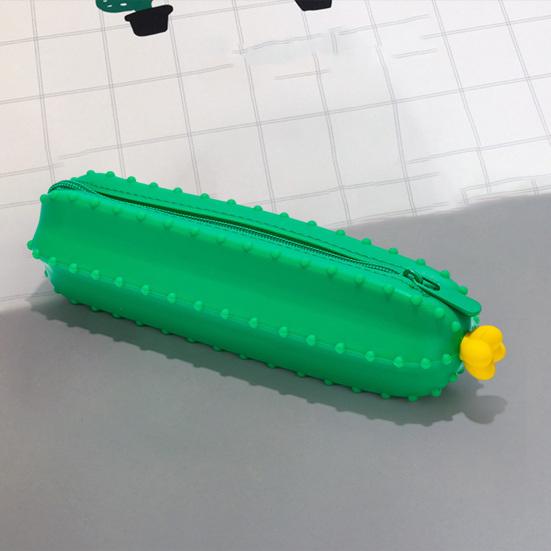 Пенал Очаровательный силиконовый пенал в форме фруктов и овощей, гладкая сумка для хранения ручек на молнии для школы