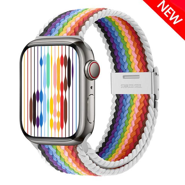 Strap For Apple watch Ultra 2 band 49mm 45mm 44mm 40mm 41mm 42mm 46mm Braided solo loop correa bracelet series 7 3 se 8 9 10 11