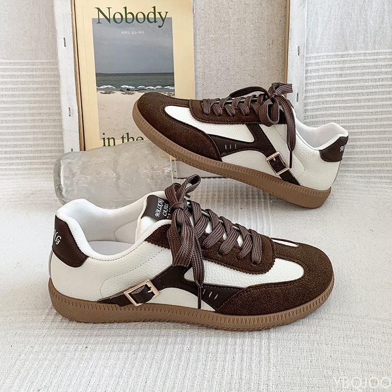 Fashion Women's New Color Blocked Spring and Autumn Simple Trend Casual Vulcanized Shoes Street Retro Women's Shoes Zapatos De Mujer