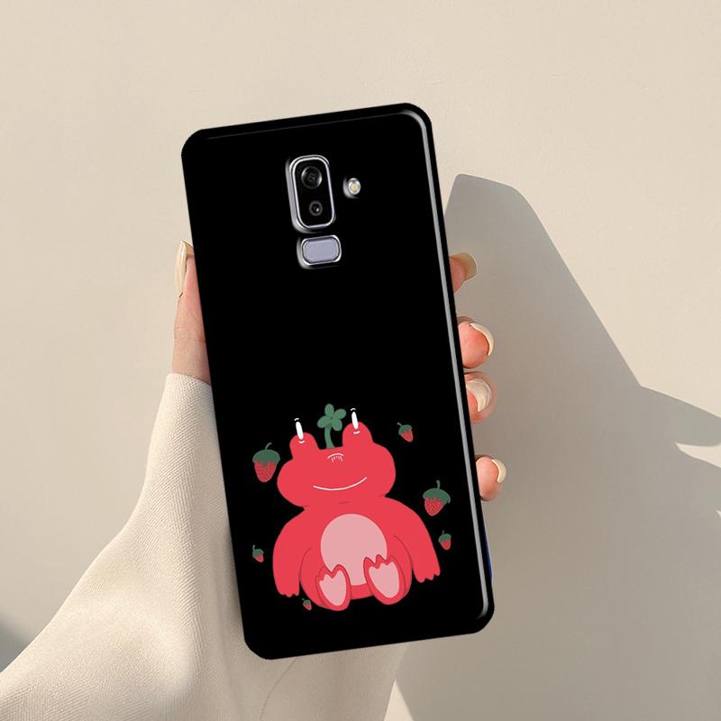 Cottagecore Fruit Strawberry Frog Case For Samsung Galaxy J3 J5 J7 2017 A3 A5 J1 2016 J4 J6 Plus A6 A7 A8 A9 J8 2018 Coque