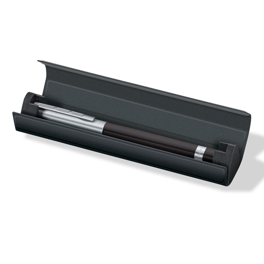 Перьевая ручка Staedtler TRX M со средним наконечником и треугольным стержнем, с футляром черного цвета 476TRX9M