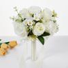 Wedding Bouquet White Roses Artificial Flowers Realistic Elegant Romantic Bridal for