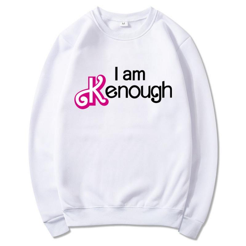 Осень-зима Толстовка с капюшоном с надписью I AM KENOUGH для мужчин и женщин, модная свободная повседневная кофта с длинными рукавами, пуловеры и женские кофты с длинными рукавами
