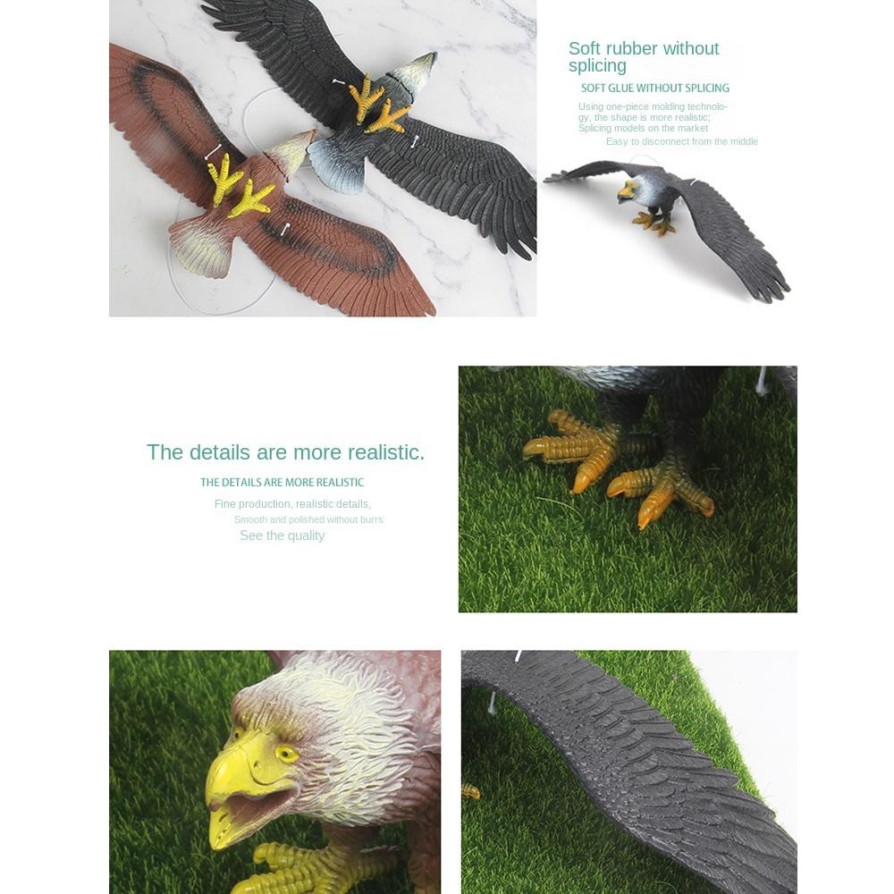 3D Animals Figures Realistic Education Ornament Waterproof Eagle Toy Cute Hanging Bird Decor