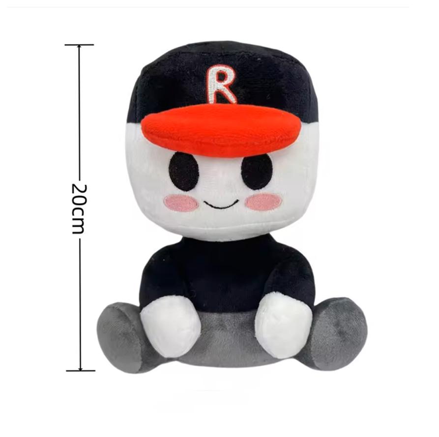 Cute Blox Buddies Plush Toys Bacon Girl Game Peripheral Doll Black with Hat Yellow Decorative Doll Home Room Gifts Birthday Gift