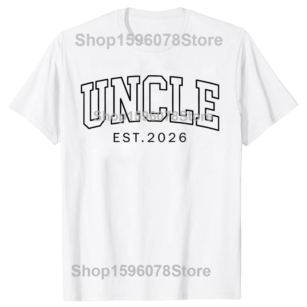 Funny Promoted To Uncle 2026 T-shirts Men Women's Fashion Casual Tshirt 100% Cotton Loose Oversized Father Days T Shirt