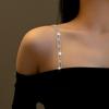 1 Pc Rhinestone Shoulder Strap Silver Rhinestone Bra Shoulder Chain Jewelry Adjustable Underwear Strap for Festival Rave Bridal Wedding Dress
