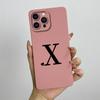 Чехол для iPhone 13 Pro Max Чехол для iPhone 13 Pro Милые парные начальные буквы Квадратная накладка на телефон Матовая ударопрочная задняя крышка